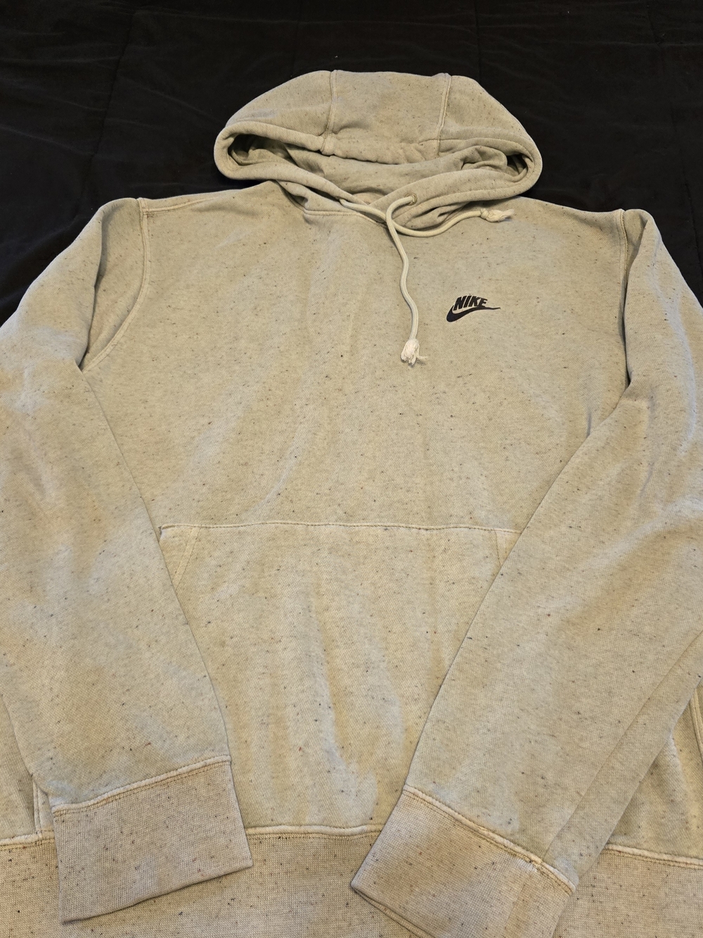 Nike Men's Light Greenish Hoodie with Logo Large